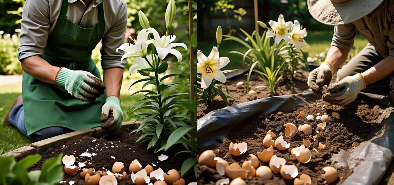 How to Use Eggshells as a Fertilizer in the Soil to Improve the Growth of the Lily Plant