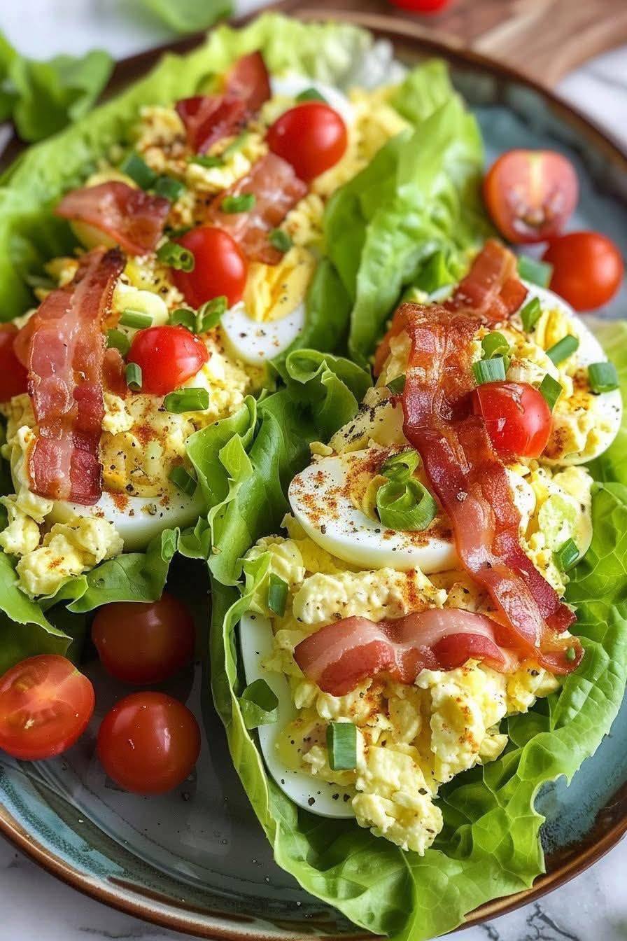 BLT Egg Salad Lettuce Wraps – Light, Crunchy, Totally Crave-Worthy