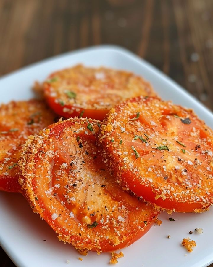 Okay, I’m normally used to using green tomatoes, but wow, did these taste even better!