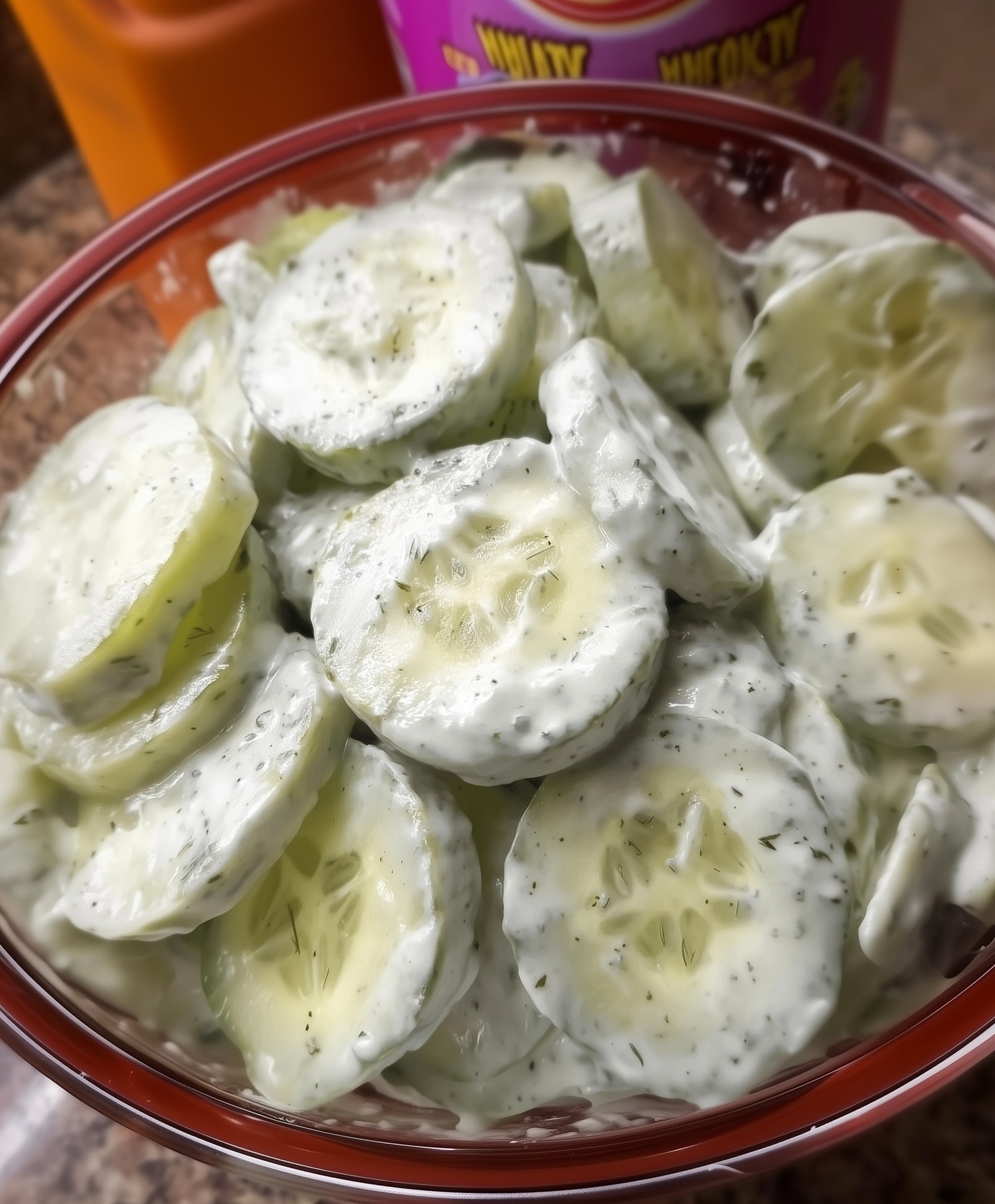 Dad’s Creamy Cucumber Salad