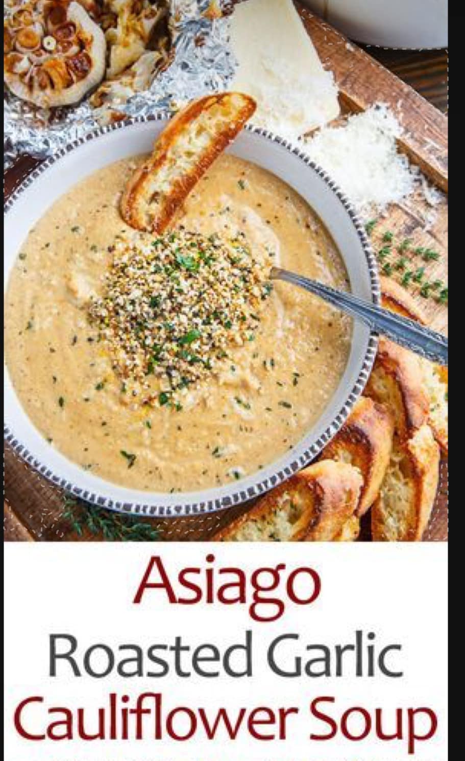 Rich and Creamy Asiago Roasted Garlic Cauliflower Soup: A Low-Carb Comfort Food Delight