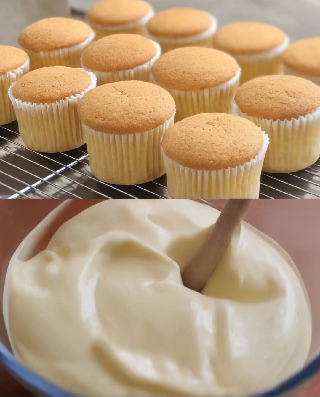 Fluffy Japanese Cotton Cheesecake Cupcakes