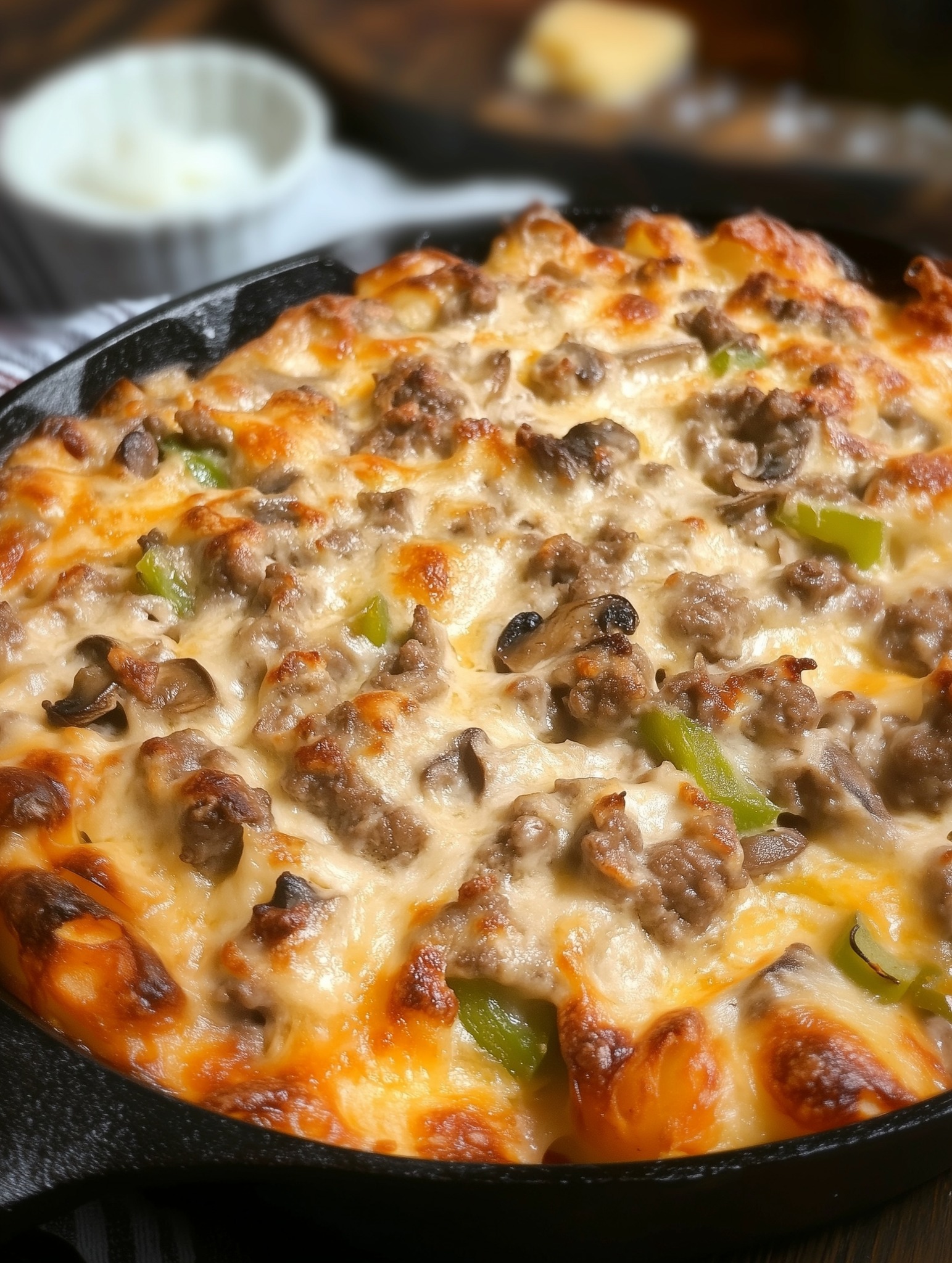Philly Cheesesteak Casserole