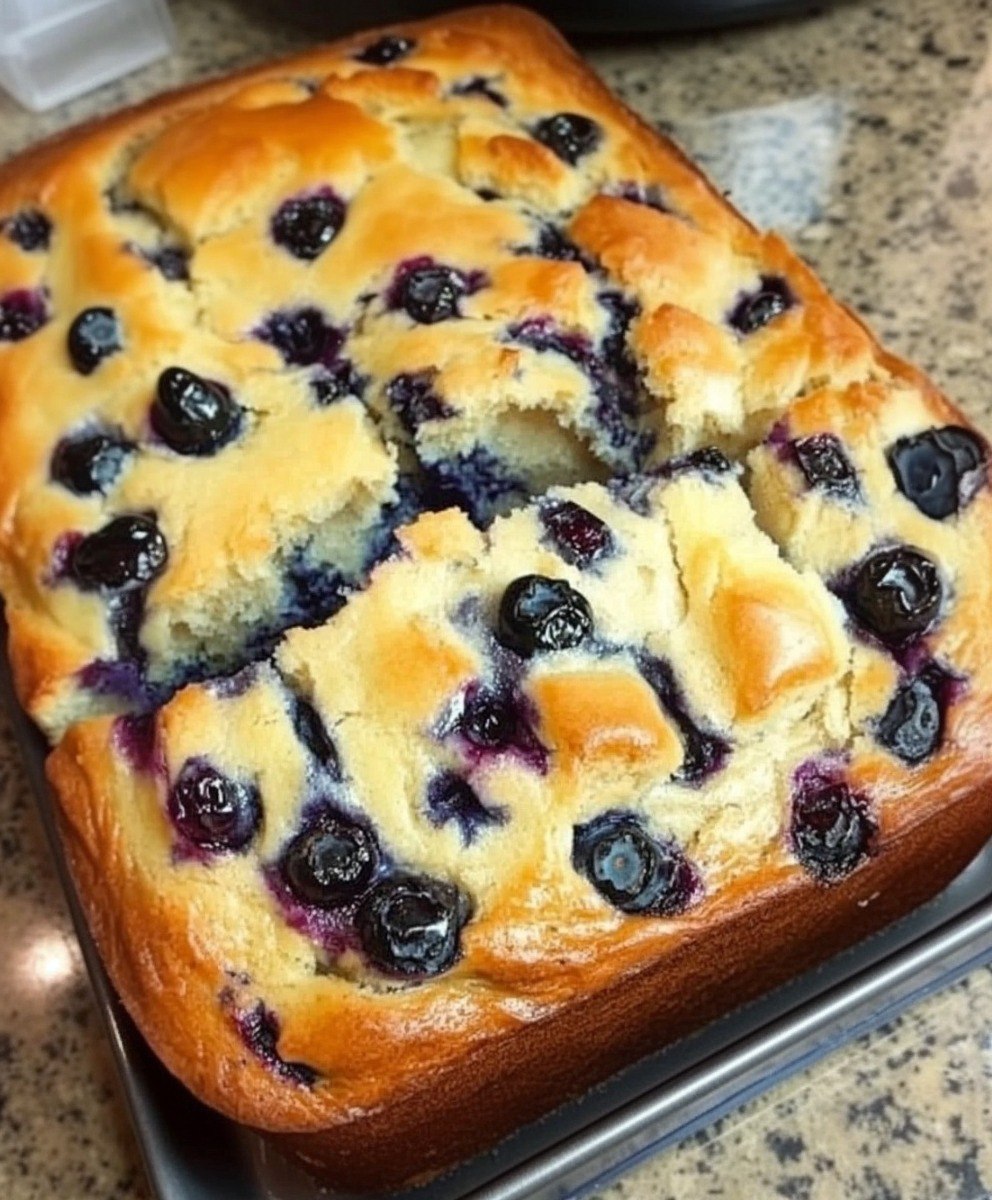 Easy Lemon Blueberry Bread Loaf