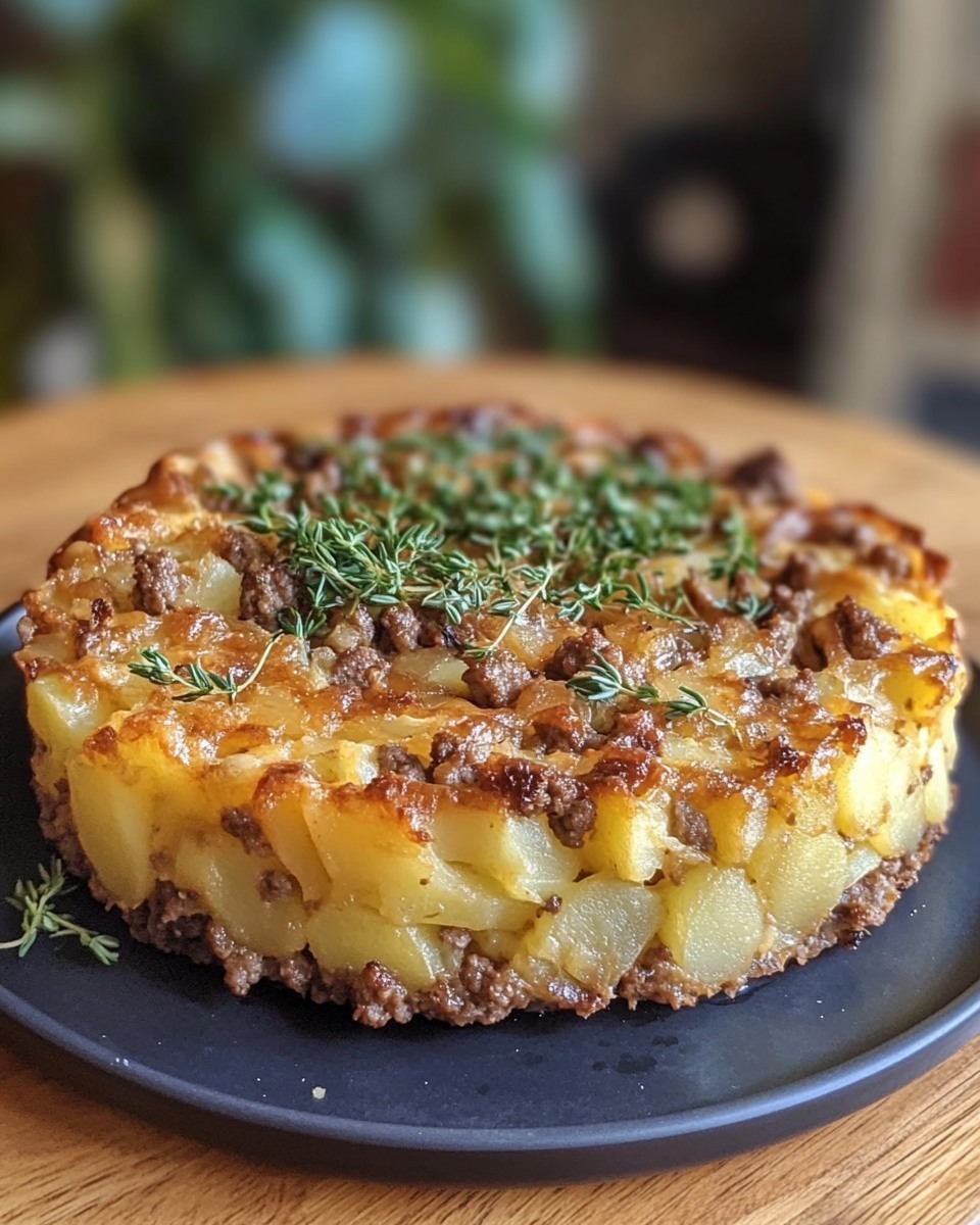 Ground Beef and Potato Cake