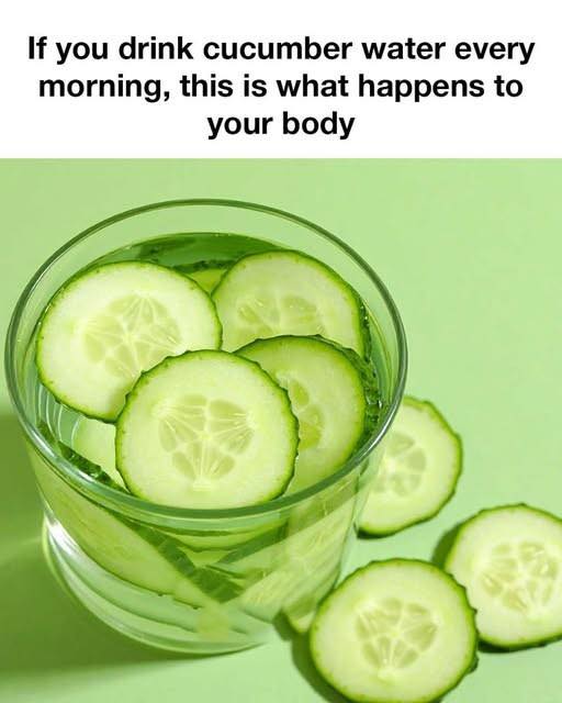 If you drink cucumber water every morning, this is what happens to your body