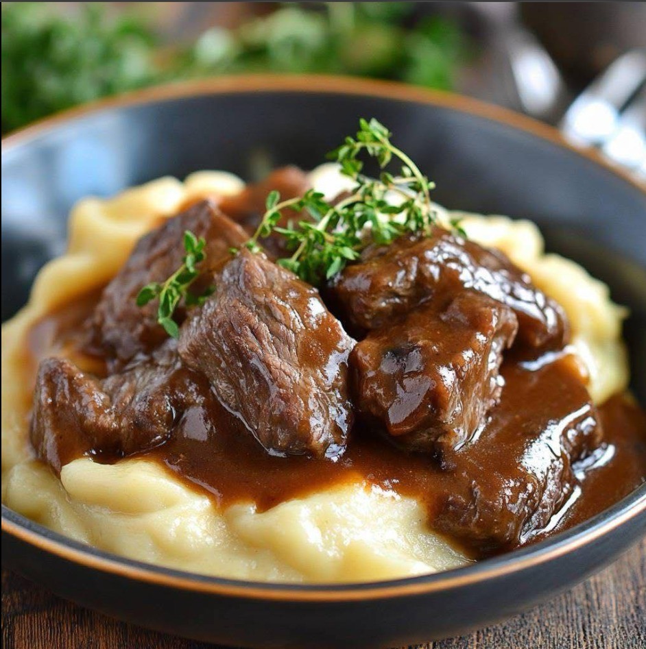“No-Peek Beef Tips: The Set-It-and-Forget-It Comfort Food Classic”