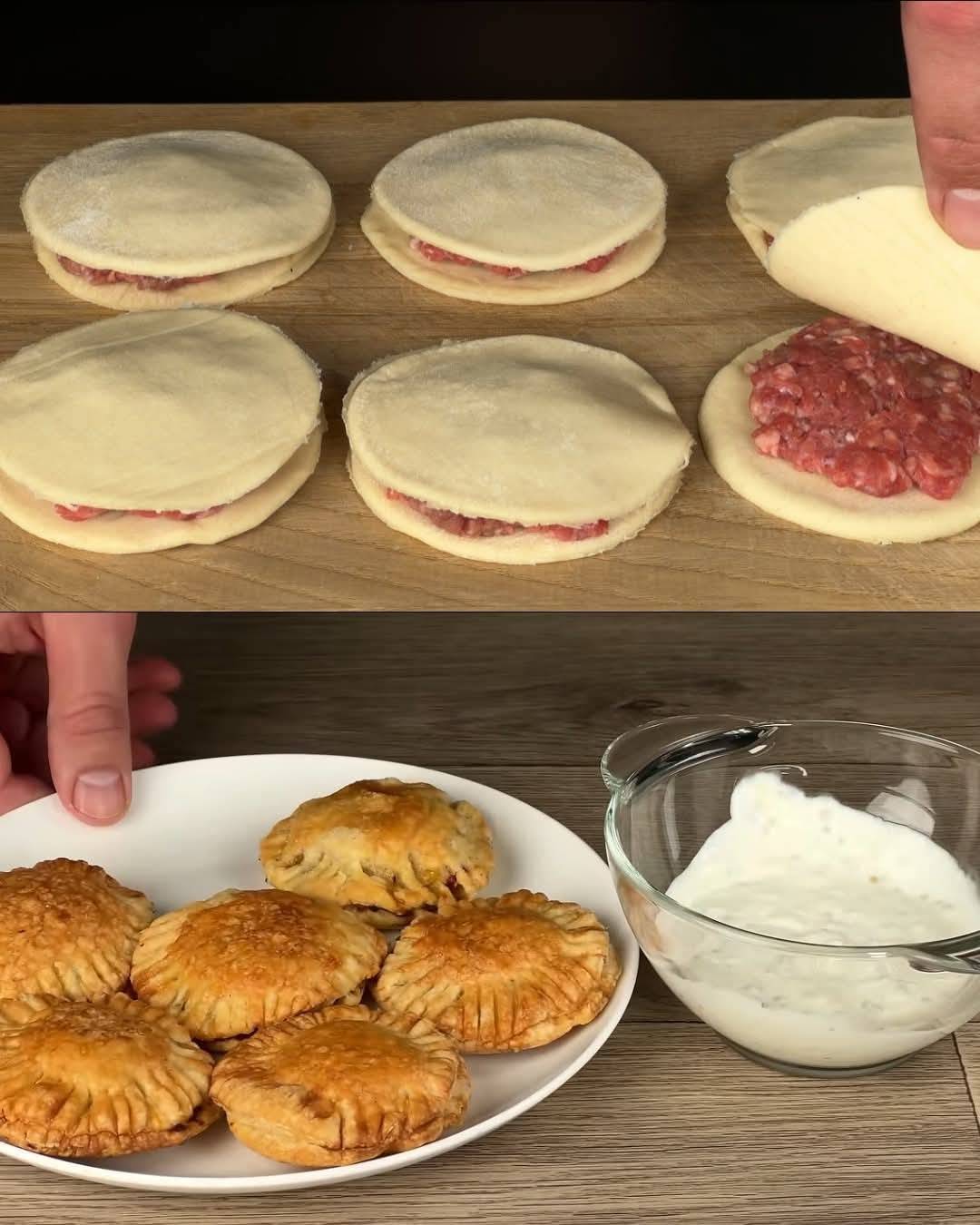 Savory Puff Pastry with Minced Meat and Cheese