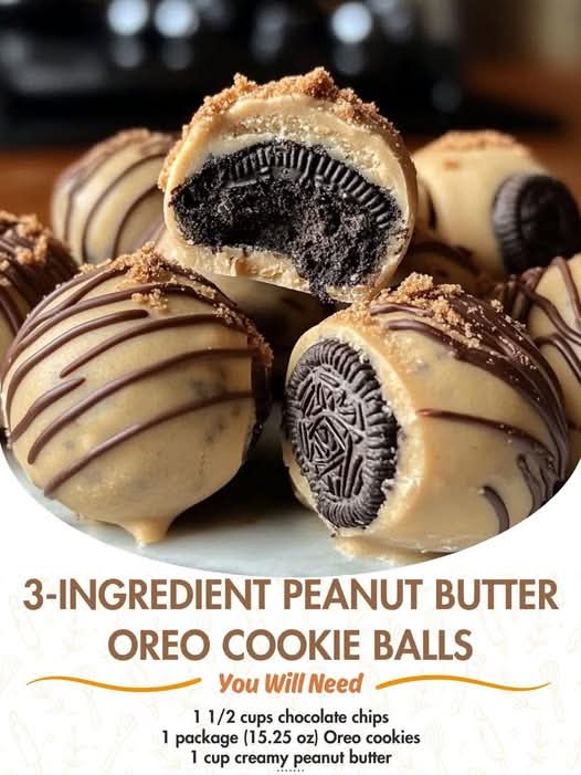 3-Ingredient Peanut Butter Oreo Cookie Balls