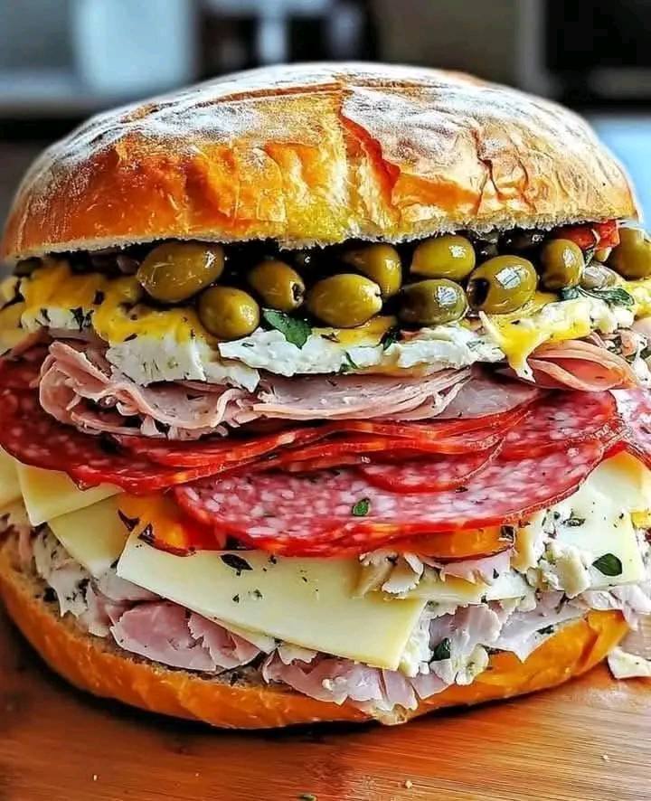 Giant Muffaletta Italian Sandwich