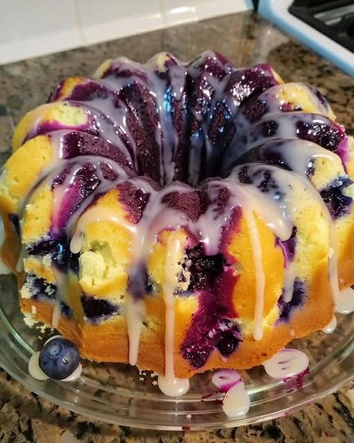 Classic Blueberry Sour Cream Pound Cake