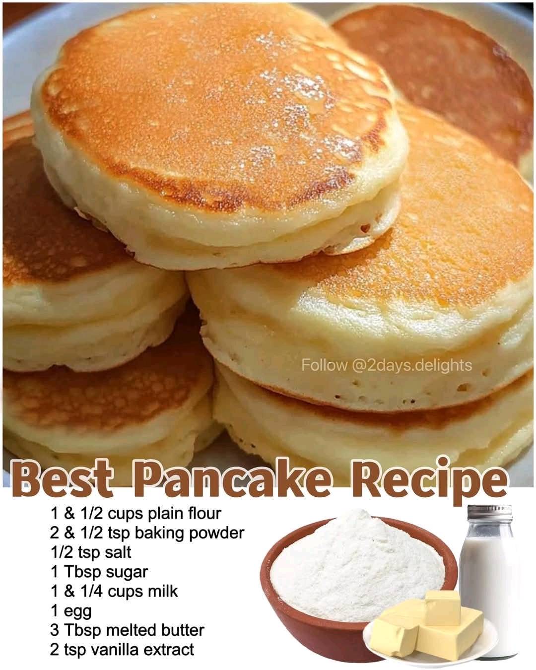 Fluffy Homemade Pancakes
