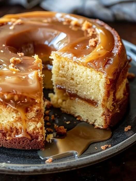 This Salted Caramel Kentucky Butter Cake is Out of This World!