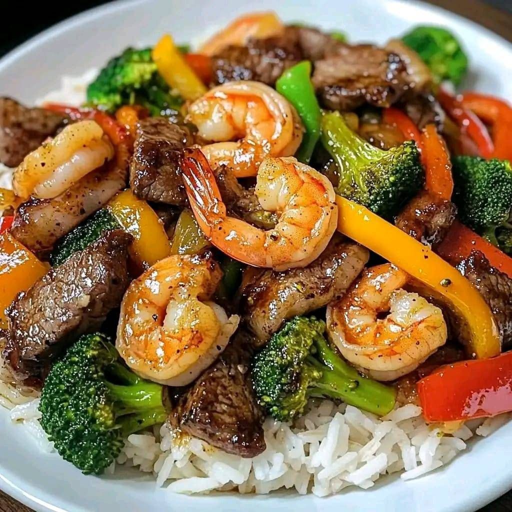 Sizzling Garlic Butter Surf & Turf Stir-Fry