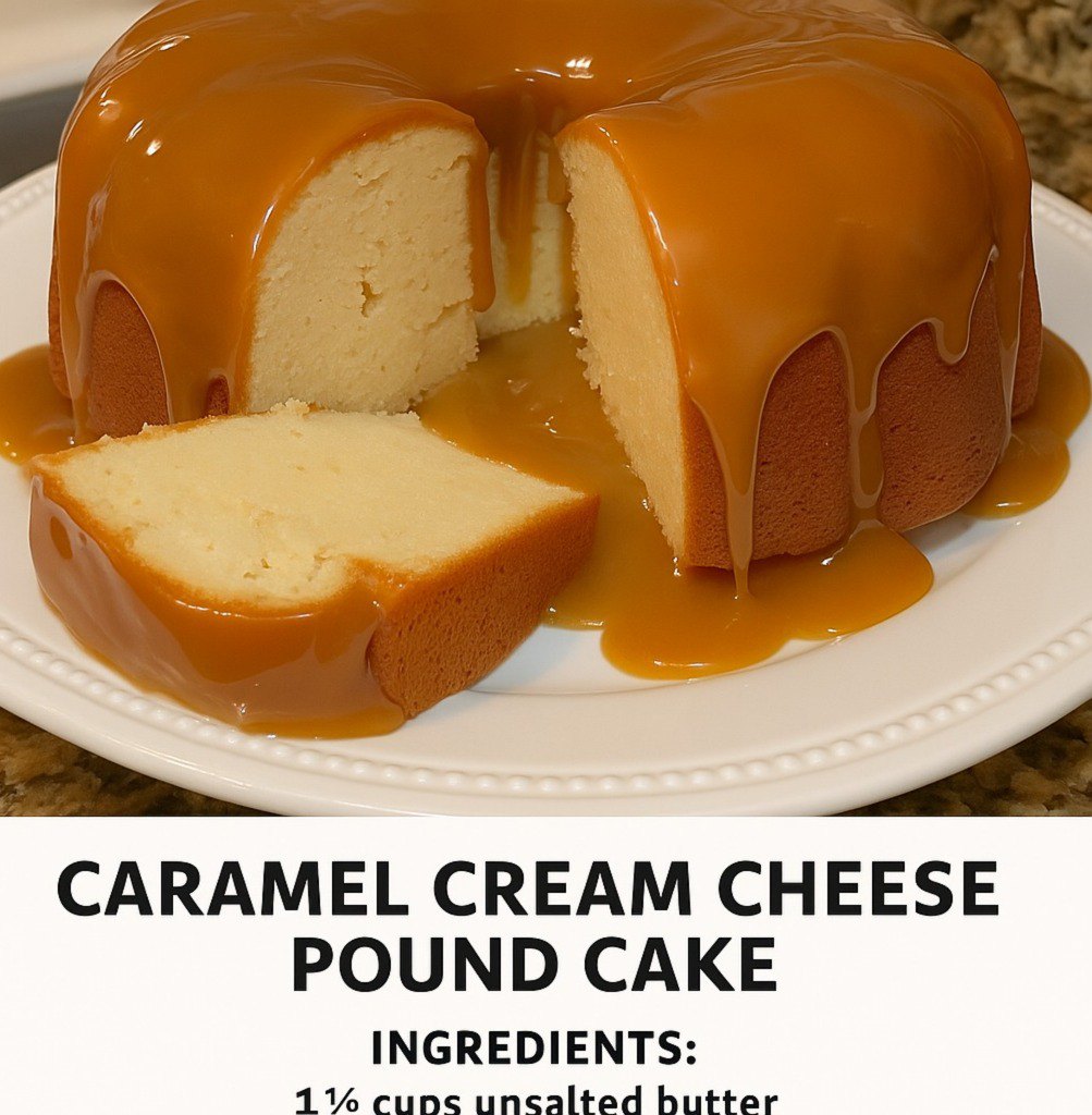 Caramel Cream Cheese Pound Cake