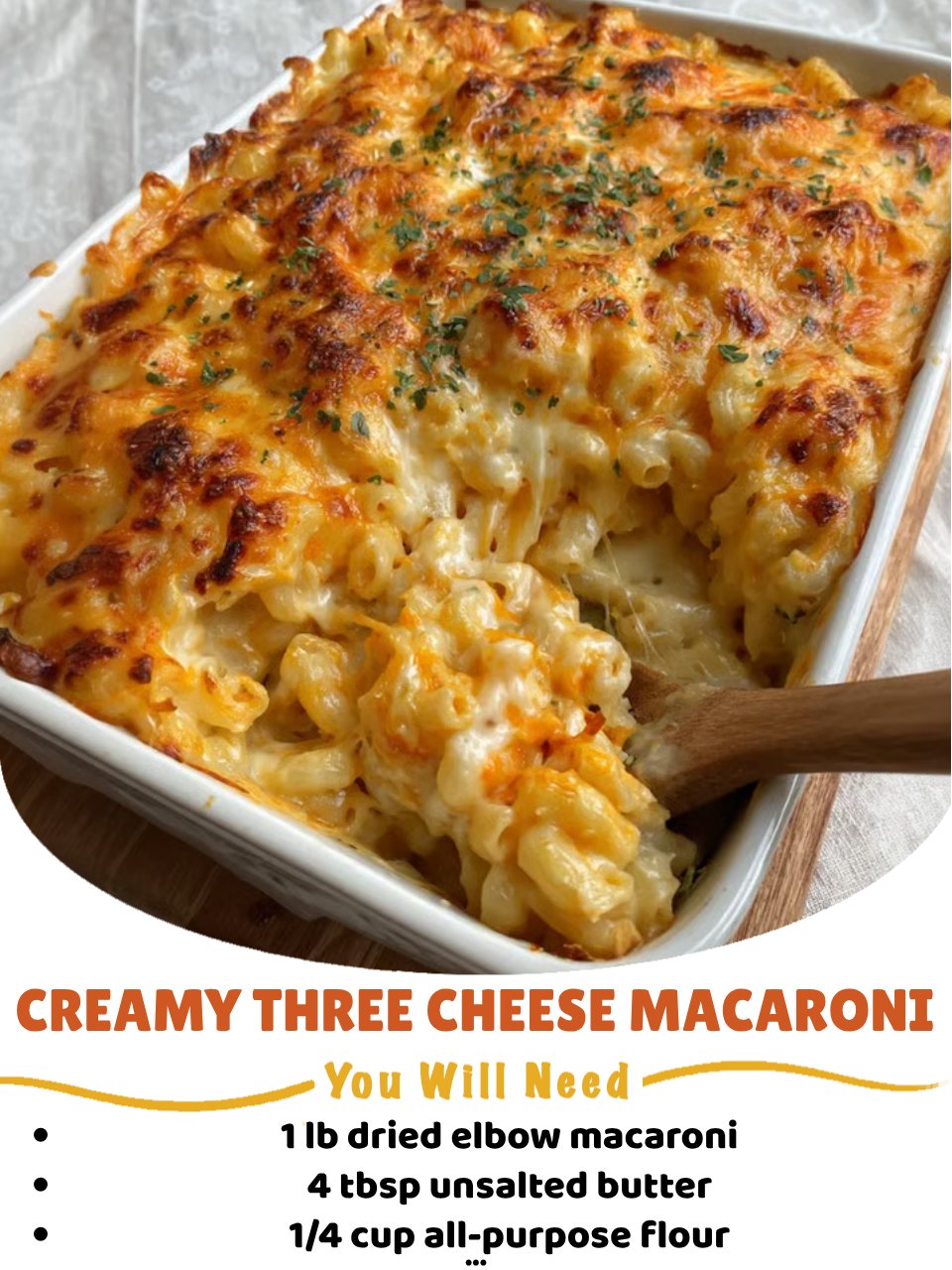 BEST Macaroni Cheese Three-Cheese
