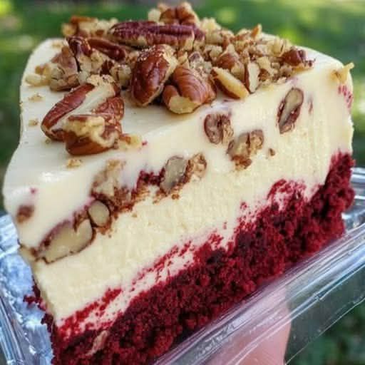 Red Velvet Butter Pecan Cheesecake Cake