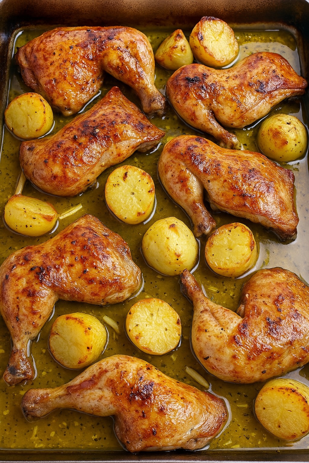 Garlic Roasted Chicken and Potatoes